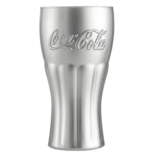 Colabecher ORIGINAL COCA-COLA MIRROR FH37 37 cl silberfarben mit Relief Garantierte Lieferung